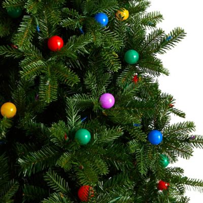 Image showing  8.5 ft. Montana Mountain Fir Artificial Christmas Tree with LED Lights