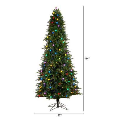 Image showing  9.5 ft. Montana Mountain Fir Artificial Christmas Tree with LED Lights