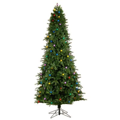 Image showing  9.5 ft. Montana Mountain Fir Artificial Christmas Tree with LED Lights