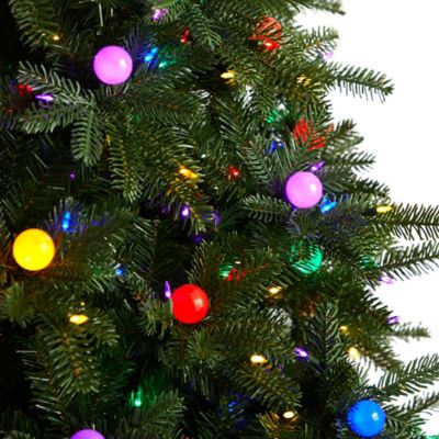 Image showing  9.5 ft. Montana Mountain Fir Artificial Christmas Tree with LED Lights