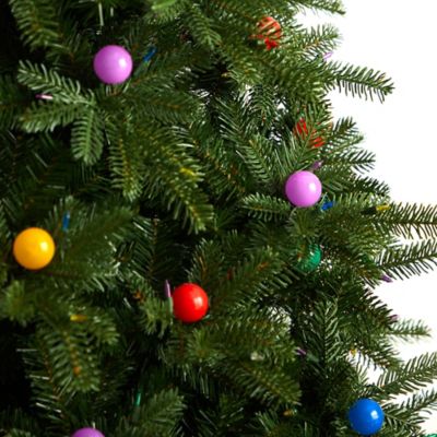 Image showing  9.5 ft. Montana Mountain Fir Artificial Christmas Tree with LED Lights