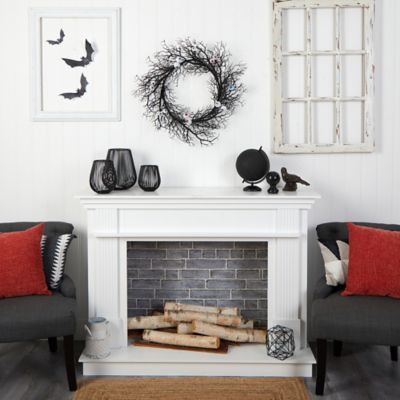 Image showing  30 in. Halloween Gazing Eyeballs Twig Wreath