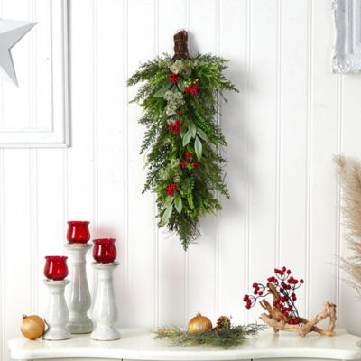 Image showing  30 in. Cedar Artificial Christmas Swag with Berries