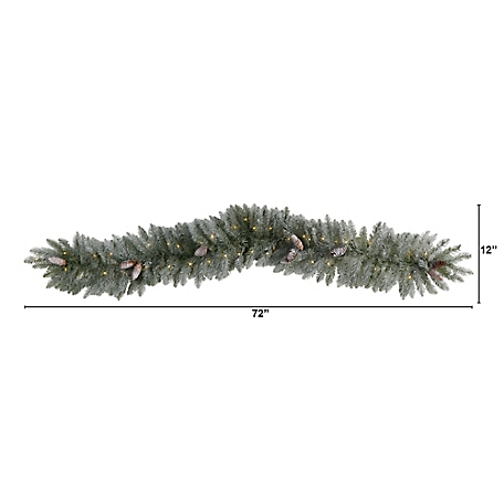 78'' H Green Realistic Fir Flocked/Frosted Christmas Tree and Pinecones -  Yahoo Shopping