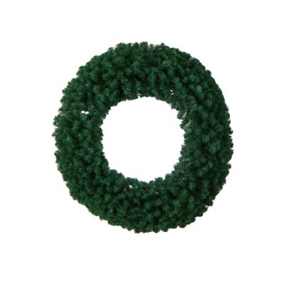 Image showing  48 in. Large Artificial Christmas Wreath with Warm White LED Lights and Bendable Branches