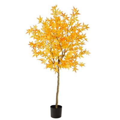 Nearly Natural 5 ft. Artificial Maple Tree, Fall Decor
