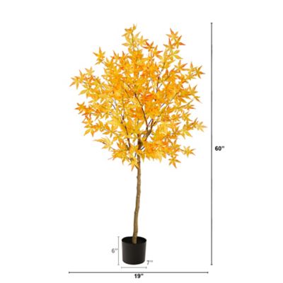 Image showing  5 ft. Artificial Maple Tree, Fall Decor