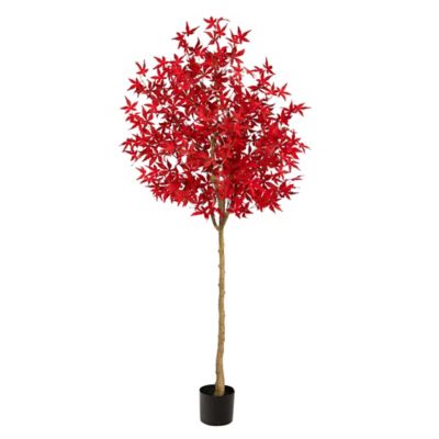 Nearly Natural 6 ft. Artificial Maple Tree, Fall Decor