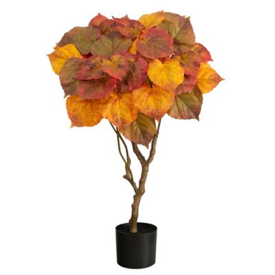 Nearly Natural 3 ft. Artificial Autumn Umbrella Ficus Tree