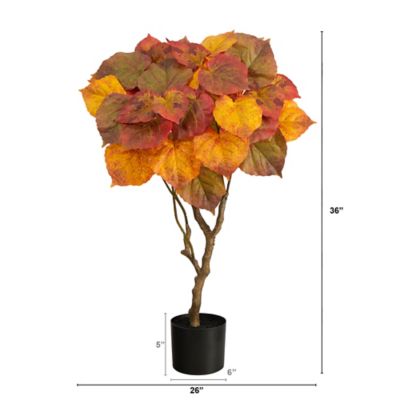 Image showing  3 ft. Artificial Autumn Umbrella Ficus Tree