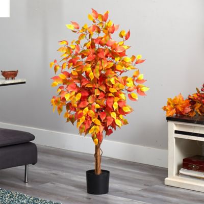 Image showing  4 ft. Artificial Ficus Tree, Autumn