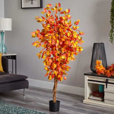 Image showing  5 ft. Artificial Ficus Tree, Autumn