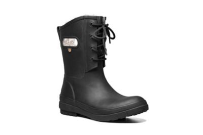 Bogs Women's Amanda II Mid Waterproof Lace-Up Rain Boots