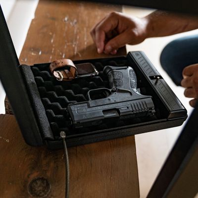 Image showing 8 th Vaultek 1 Gun 272.2 cu. ft. Biometric/Keypad Lock Barikade Series 1 Gun Safe, Black