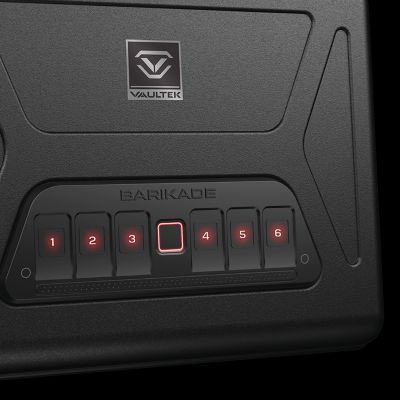 Image showing  Barikade Series 2, 1 Handgun, Biometric/Keypad, Pistol Safe, Black