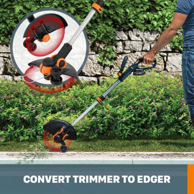 Image showing 5 th WORX GT 12 in. 20V Straight Shaft Cordless String Trimmer/Edger, Battery and Charger Included