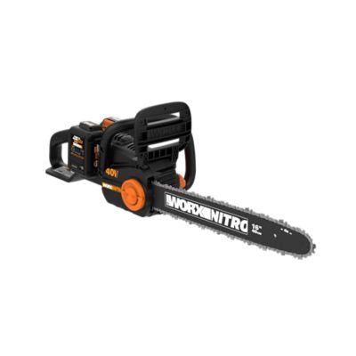 WORX 16 in. 40V Cordless Nitro Chainsaw, Brushless Motor, Tool-Free Chain-Tensioning, Chain-Break, WG385 I’m so happy with this chainsaw