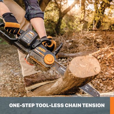 Image showing 5 th WORX Nitro 16 in. 40V Cordless Chainsaw, Battery and Charger Included, 3/8 in. Pitch
