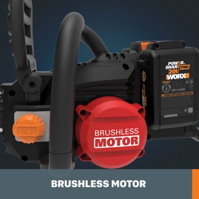Image showing 6 th WORX Nitro 16 in. 40V Cordless Chainsaw, Battery and Charger Included, 3/8 in. Pitch