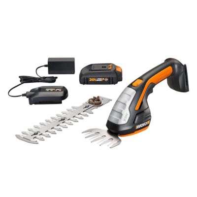 Image showing  20V 4 in. Shear and 8 in. Shrubber Cordless Hedge Trimmer, Battery and Charger Included