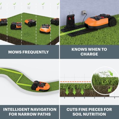 Image showing 8 th WORX 8 in. 20V 5.0Ah Cordless Electric Landroid Fully Automated Brushless Robotic Mower for 1/2 Acre Lots