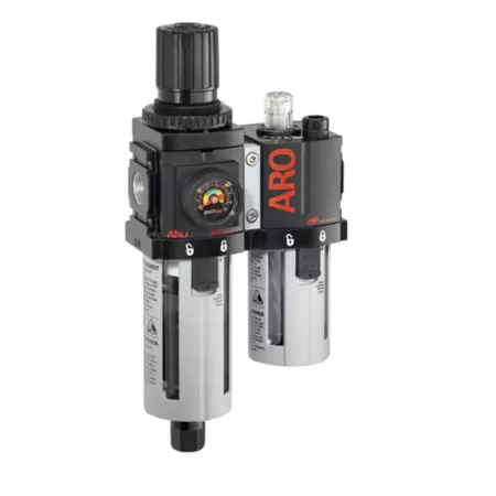 ARO 3/8 in NPT 1500 Series 2-Piece Suit Air Compressor Filter Regulator and Lubricator with Gauge Auto Drain Filters Regulators & Lubricators