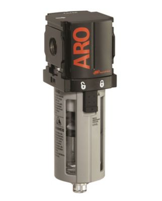 ARO 1000 Series Coalescing Compressed Air Filter, 1/4 in. NPT, Auto Drain, Poly Bowl with Guard, 0.3 Microns, F35121-301