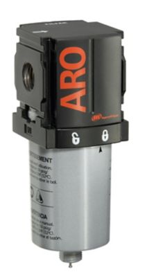 ARO 1000 Series Compressed Air Filter, 1/4 in. NPT, Manual Drain, Metal Bowl, F35121-320