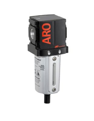 ARO 1500 Series Coalescing Compressed Air Filter, 1/4 in. NPT, Auto Drain, Metal Bowl with Sight Glass, 0.3 Microns, F35221-310