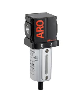 ARO 1500 Series Coalescing Compressed Air Filter, 1/4 in. NPT, Auto Drain, Metal Bowl, Sight Glass, 0.3 Microns, F35221-310