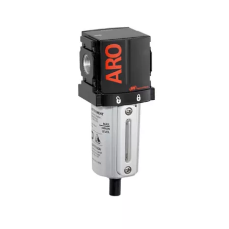 ARO 1500 Series Coalescing Compressed Air Filter 1/4 in NPT Auto Drain Metal Bowl Sight Glass 0.3 Micron F35221-310 Filters Regulators & Lubricators