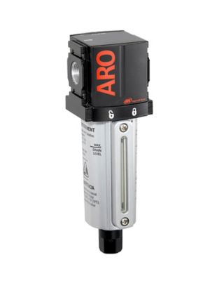 ARO 1/4 in. NPT 1500 Series Coalescing Air Compressor Filter, Auto Drain, Metal Bowl with Sight Glass