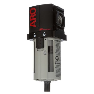 ARO 1500 Series Compressed Air Filter, 3/8 in. NPT, Manual Drain, Poly Bowl with Guard, F35231-400