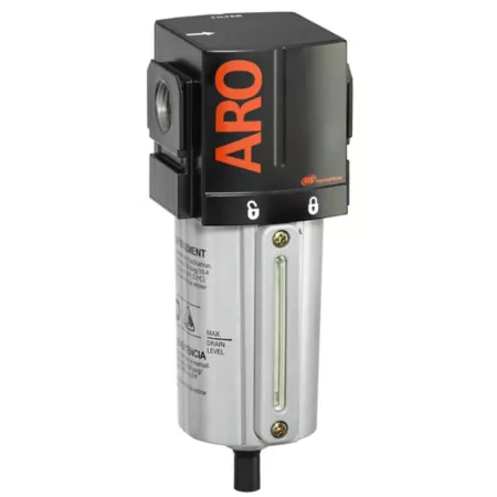 ARO 2000 Series Compressed Air Filter 3/8 in NPT Manual Drain Metal Bowl with Sight Glass 5 Micron F35331-410 Filters Regulators & Lubricators