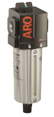 ARO 2000 Series Coalescing Compressed Air Filter,3/8 in. NPT, Auto Drain, Metal Bowl with Sight Glass, F35332-311