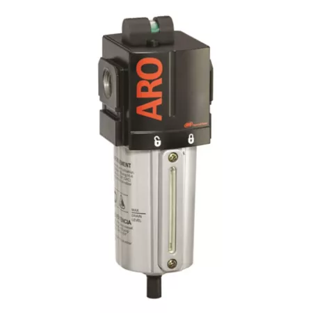 ARO 1/2 in Compressed Air Filter 2000 Series Manual Drain Metal Bowl with Sight Glass Filters Regulators & Lubricators