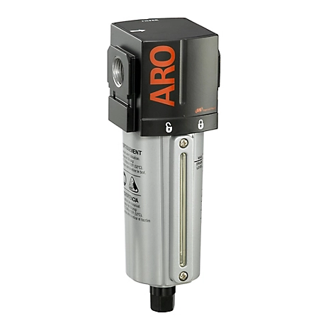 ARO 2000 Series Compressed Air Filter, 3/4 in. NPT, Auto Drain, Metal Bowl with Sight Glass, F35341-411