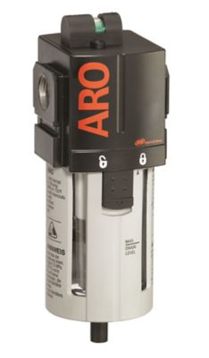ARO 2000 Series Compressed Air Filter, 1/2 in. NPT, Manual Drain, Poly Bowl with Guard, F35342-300