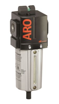 ARO 2000 Series Coalescing Compressed Air Filter, 1/2 in. NPT, Manual Drain, Metal Bowl, Sight Glass, 5 Microns, F35342-410