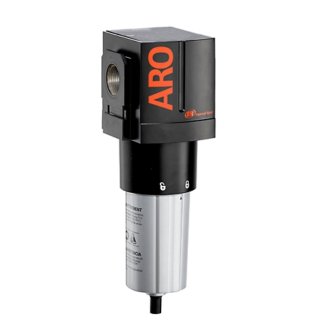 ARO 3000 Series Compressed Air Filter, 3/4 in. NPT, Manual Drain, Metal Bowl, 5 Microns, F35451-420