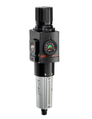 Image showing  1 in. NPT 3000 Series Piggyback Air Compressor Filter/Regulator with Gauge, Metal Bowl