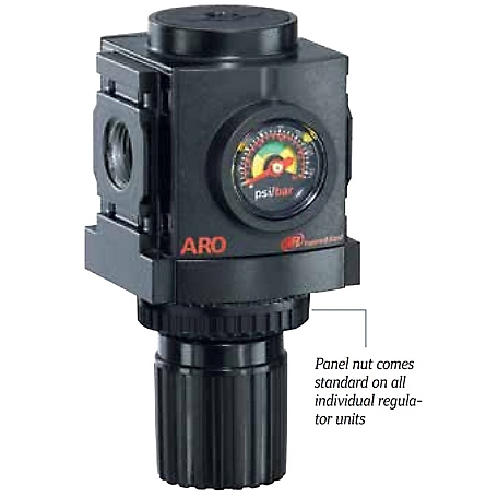 ARO 1500 Series Air Line Compressor Regulator, 0-140 PSIG, Non-Relieving