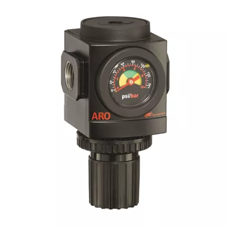 ARO 1500 Series 1/4 in NPT Discharge Air Regulator with Recessed Gauge Standard Control Knob 0 to 140 PSI Filters Regulators & Lubricators