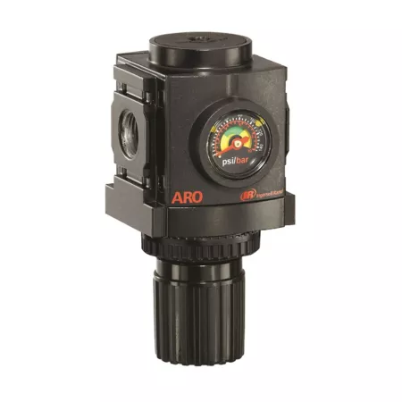 ARO 1500 Series Air Line Compressor Regulator with Gauge 3/8 in NPT 0-140 PSIG Knob Filters Regulators & Lubricators