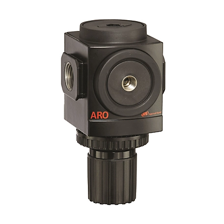 ARO 2000 Series Air Line Compressor Regulator, 3/8 in. NPT, Knob, Relieving, R37331-300