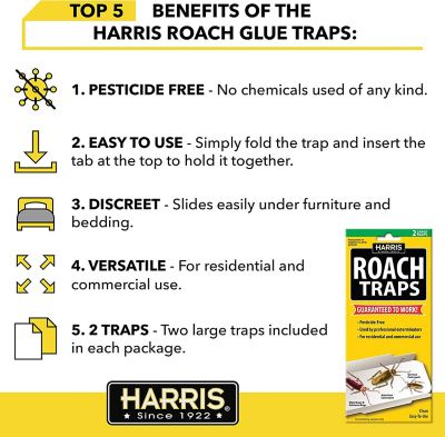 Image showing  Non-Toxic Glue Roach Traps, 10-Pack