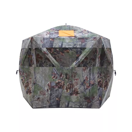 Barronett Blinds Five-Hub Feather 4-Person Hunting Blind Bloodtrail Backwoods Camo Ground Blinds