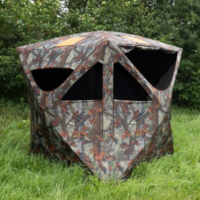 Image showing  3-Person Tag Out Portable Hunting Blind, Pop-Up Hub Blind, Bloodtrail Woodland