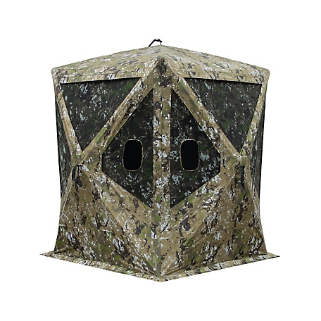 Barronett Blinds Big Mike, Portable Hunting Blind, Tall Hub Blind, 2-Person, Crater Thrive, BM300CT