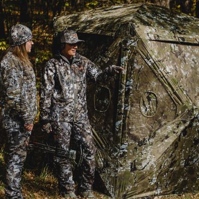 Image showing 2 th Barronett Blinds 2-Person Big Mike Portable Hunting Blind, Tall Hub Blind, Crater Thrive
